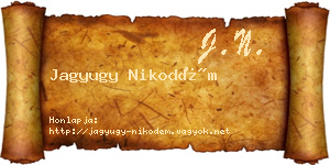 Jagyugy Nikodém névjegykártya